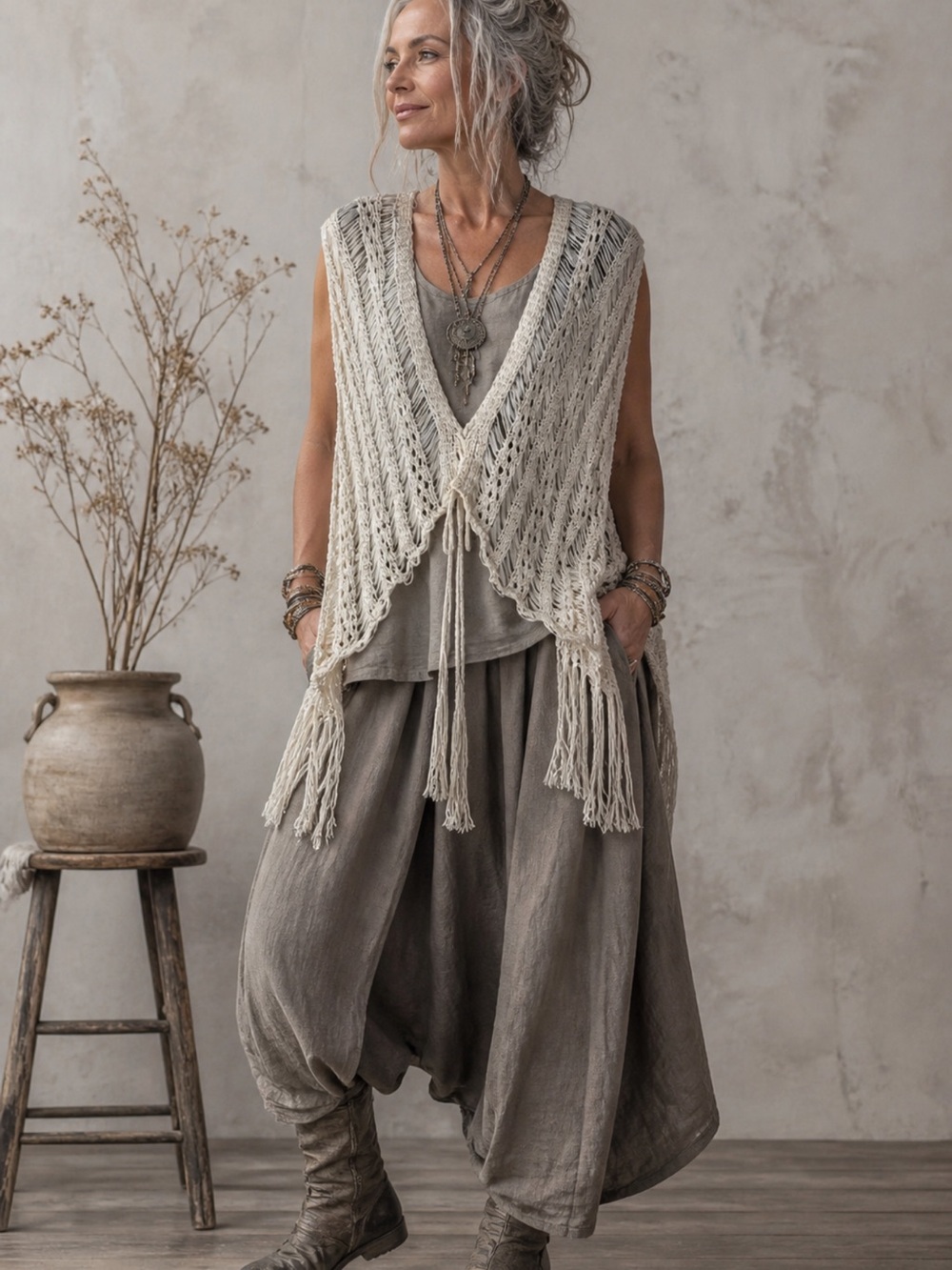Daytrip Top XS S Whimsy Indie Boho Festival Peasant Hippie Retro Open Sheer Knit
